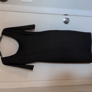 Scoop neck black dress